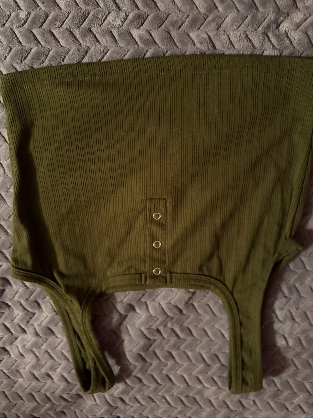 SHEIN Olive Green Ribbed Tank Top